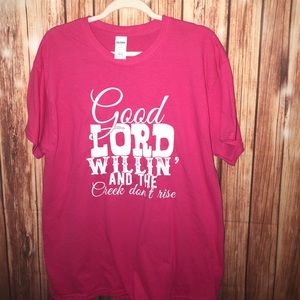 Hot pink tee shirt